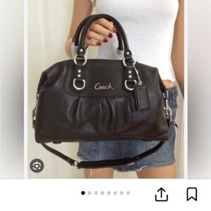 Coach Black Leather Satchel